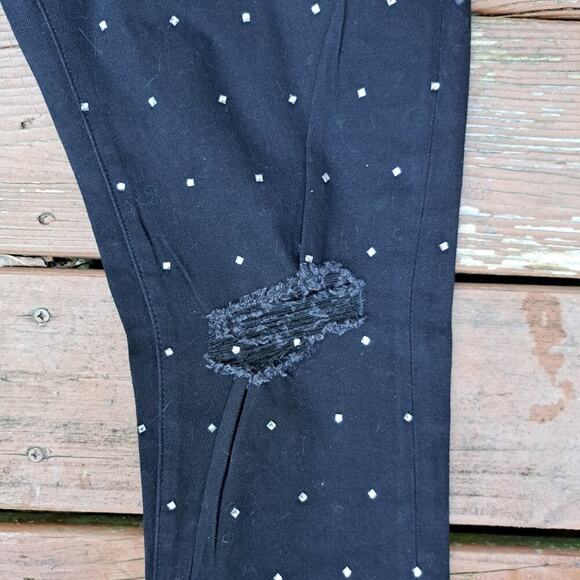 Amiri Jeans Black Skinny Swarovski Crystals Men Size 34X31 - Picture 7 of 13